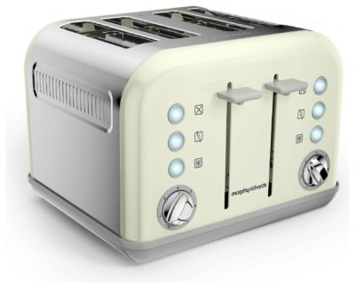 Morphy Richards Accents 4 Slice Toaster - Cream.